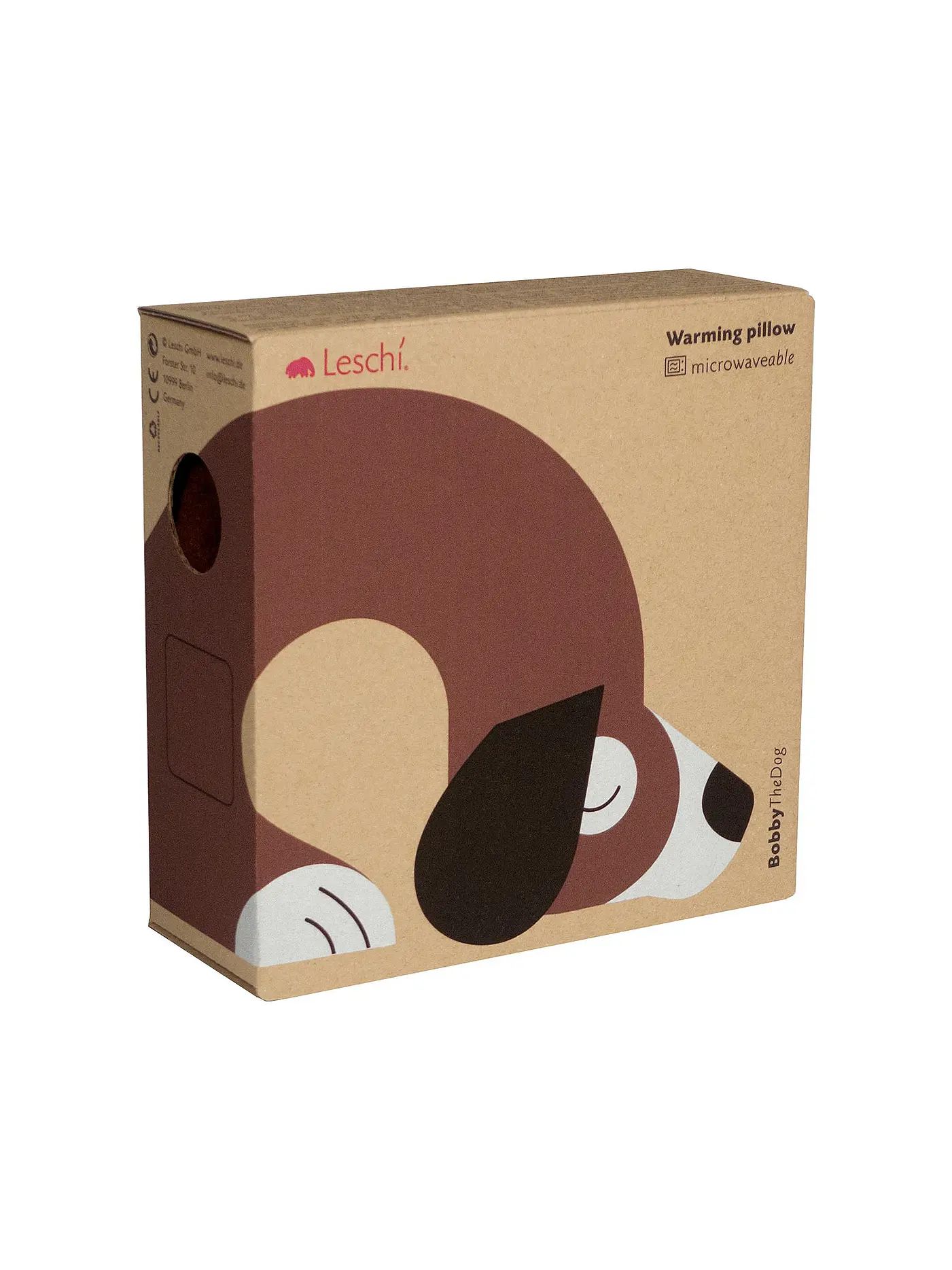 LESCHI | Wärmekissen "Der Hund Bobby" 40x32cm | schwarz